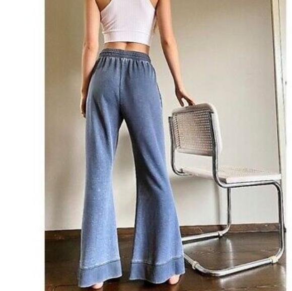 Free People Cozy Lounge Pants Dark Sapphire Size Medium - Picture 2 of 6